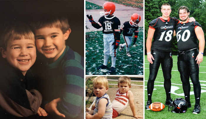 Jason and Travis Kelce as kids